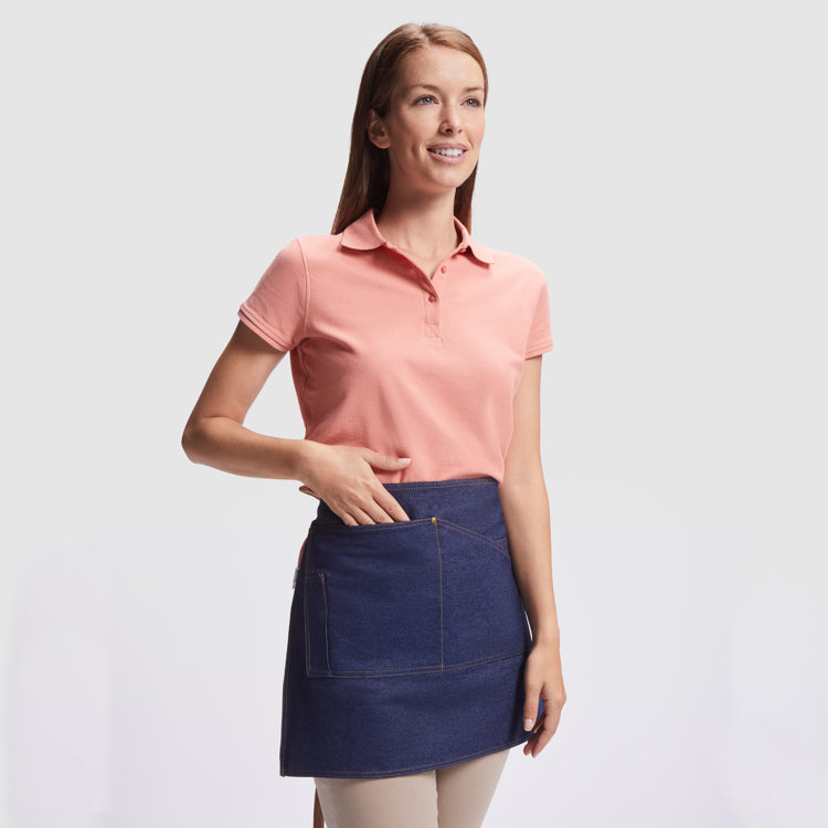 Trumpa džinsinė prijuostė