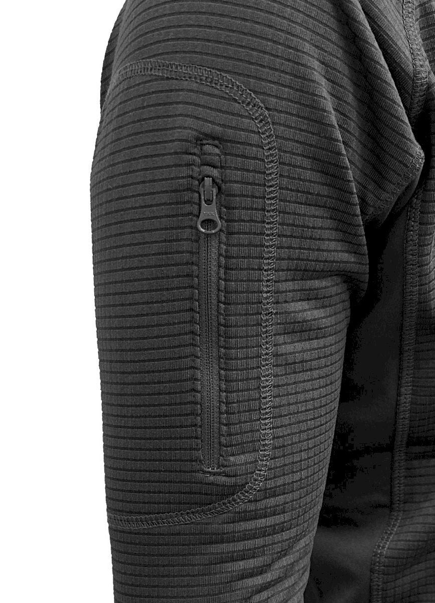 Taktiniai termo marškinėliai Texar Thermal Black, su flisinius audiniu, juodos spalvos