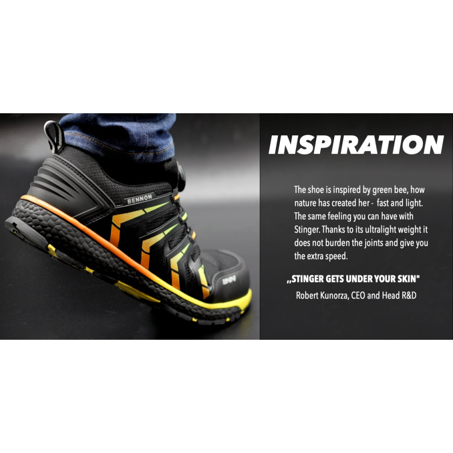 Itin lengvi darbo batai STINGER S3 ESD KEVLAR