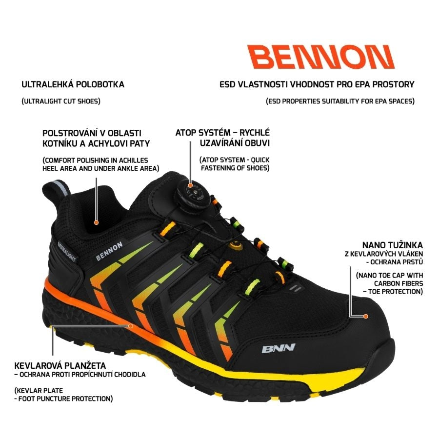 Itin lengvi darbo batai STINGER S3 ESD KEVLAR