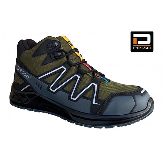Sportinio stiliaus darbo batai Pesso Boulder, green  S3  SRC  CE / Steel +Kevlar