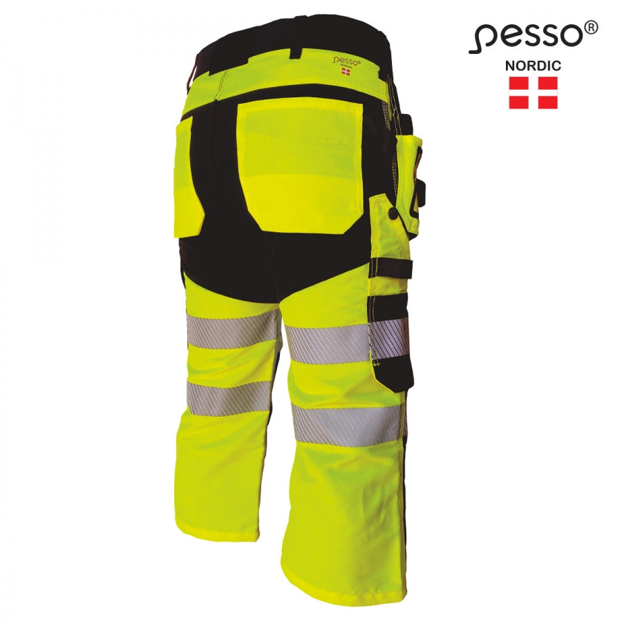 Darbo bridžai pasiūtos iš ypač stipraus poliesterio/medvilnės CVC Twill audinio ilgaamžiškumui užtikrinti. Legendinio Cordura® audinio detalės bei 4-Way Stretch tamprus audinys, garantuojantis judesių laisvę, komfortą ir oro cirkuliaciją. Naujausių technologijų audiniai! 