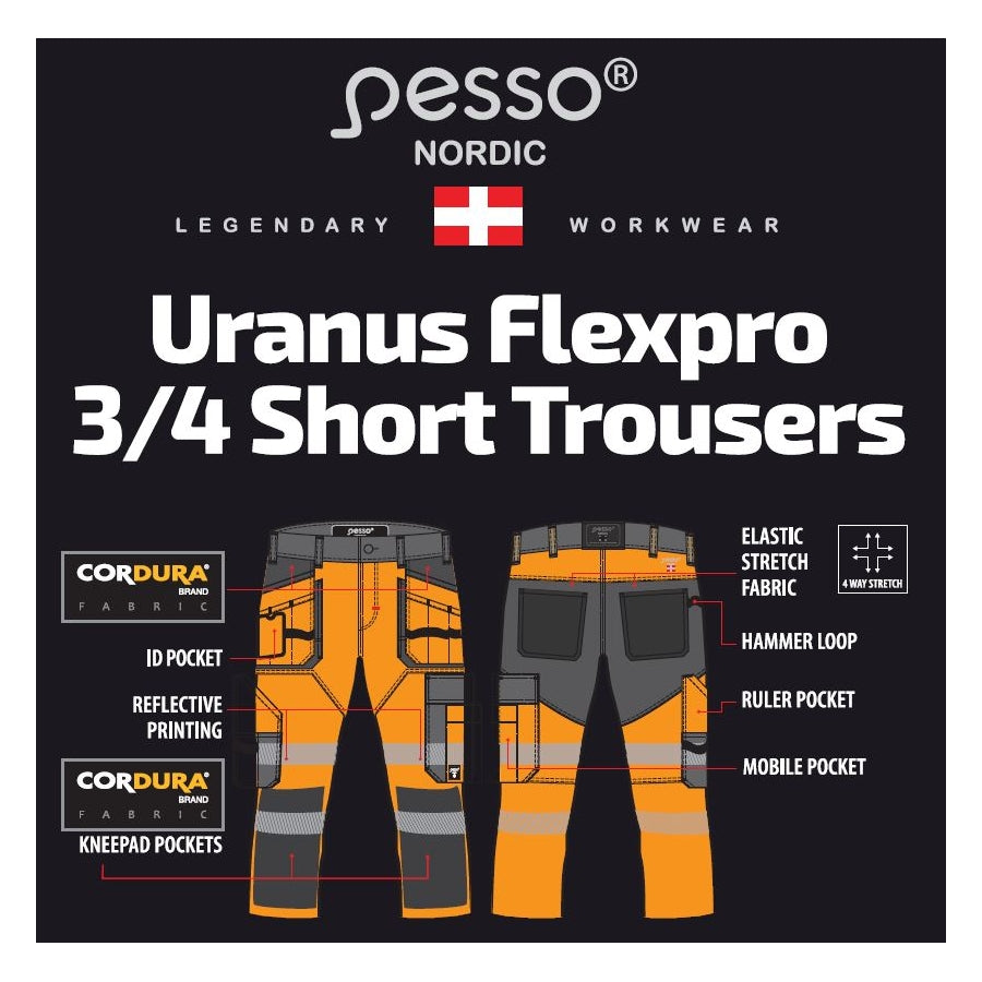 Darbo bridžai Pesso URANUS Flexpro 135,  HI- VIS oranžiniai