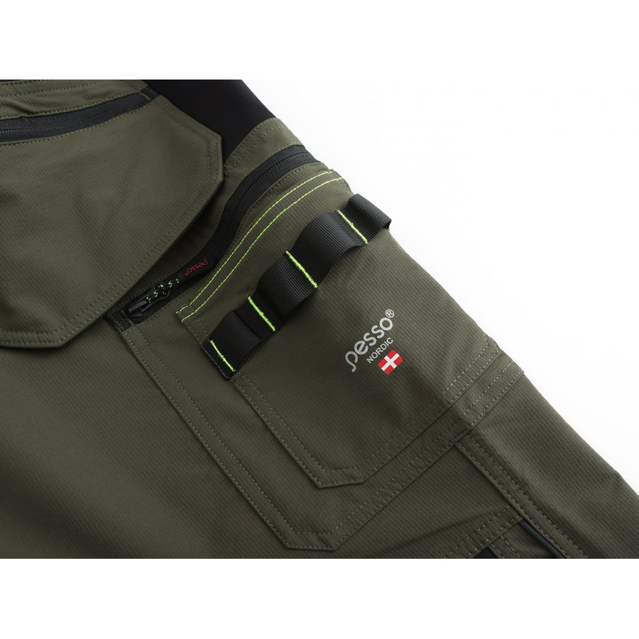 Darbo kelnės PESSO JUPITER Fit Slim 175, žalios