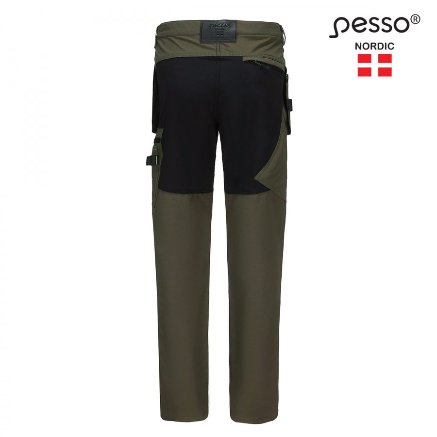 Darbo kelnės PESSO JUPITER Fit Slim 175, žalios
