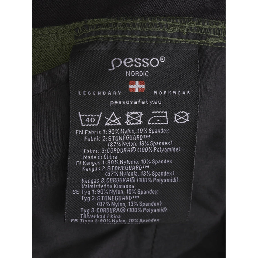 Profesionalios darbo kelnės Pesso Nexus Flexpro 185, žalios spalvos