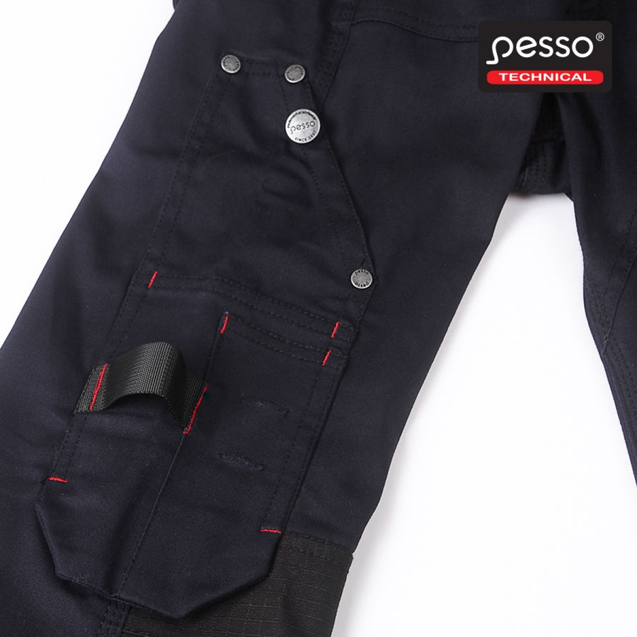 Darbo kelnės Pesso iš tvirto medvilninio STRETCH 215 audinio su elastanu, mėlynos