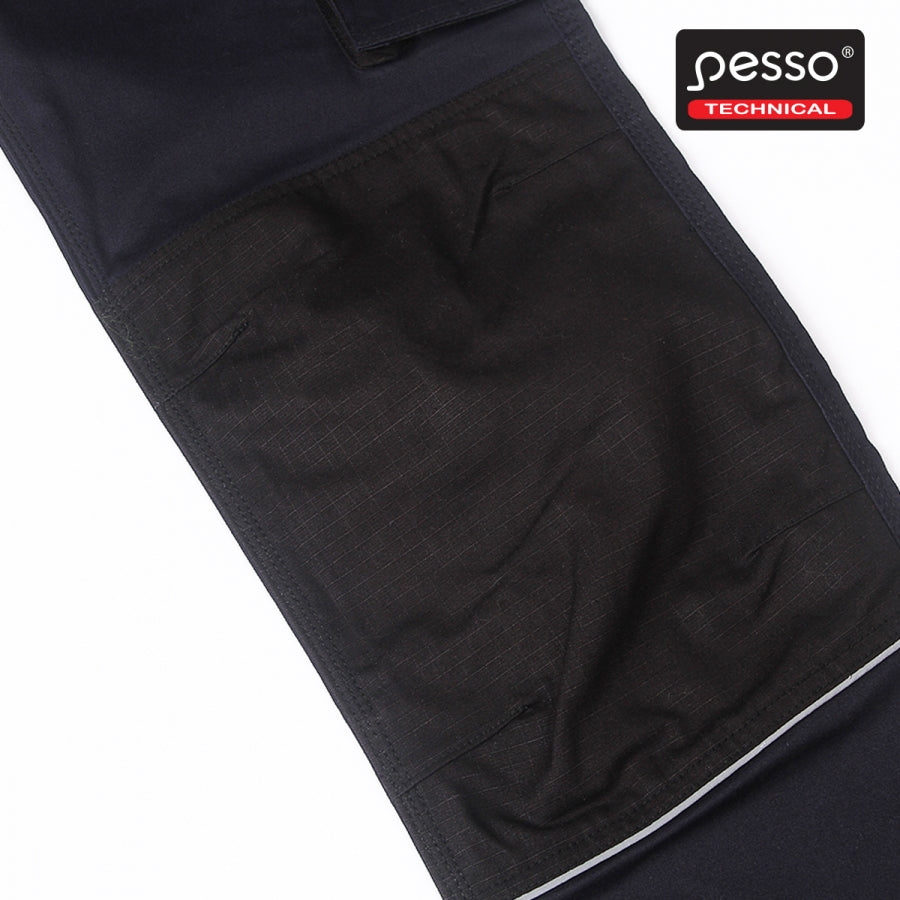Darbo kelnės Pesso iš tvirto medvilninio STRETCH 215 audinio su elastanu, mėlynos