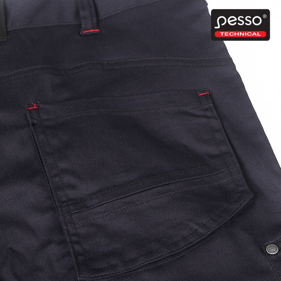 Darbo kelnės Pesso iš tvirto medvilninio STRETCH 215 audinio su elastanu, mėlynos