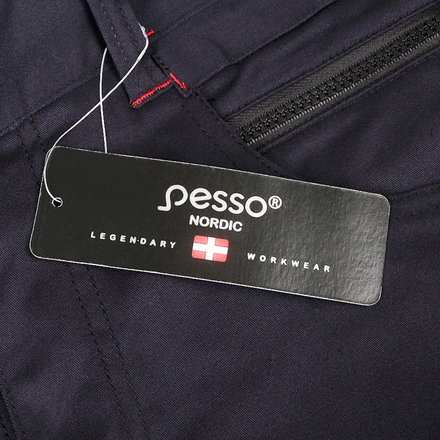 Darbo kelnės Pesso iš tvirto medvilninio STRETCH 215 audinio su elastanu, mėlynos