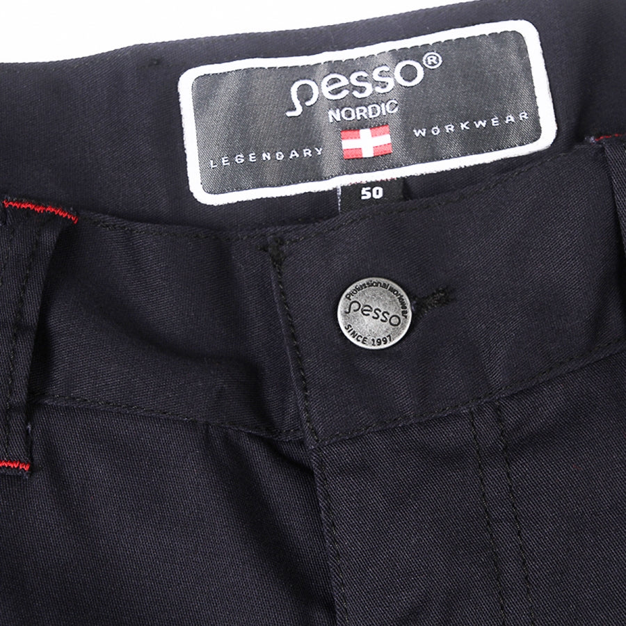 Darbo kelnės Pesso iš tvirto medvilninio STRETCH 215 audinio su elastanu, mėlynos