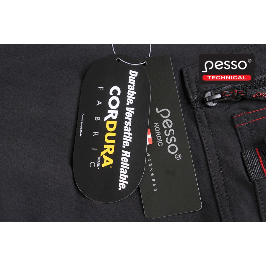 Darbo kelnės Pesso iš tvirto ir tampraus STRETCH audinio Pesso Mercury, juodos | KD145B