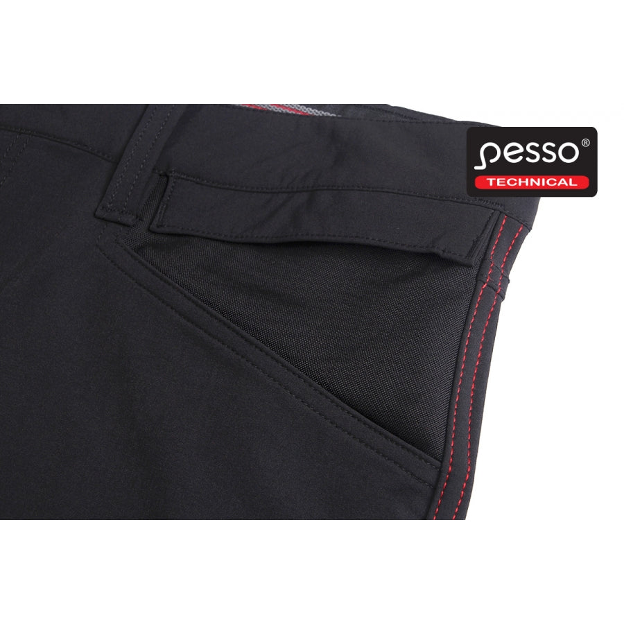 Darbo kelnės Pesso iš tvirto ir tampraus STRETCH audinio Pesso Mercury, juodos | KD145B