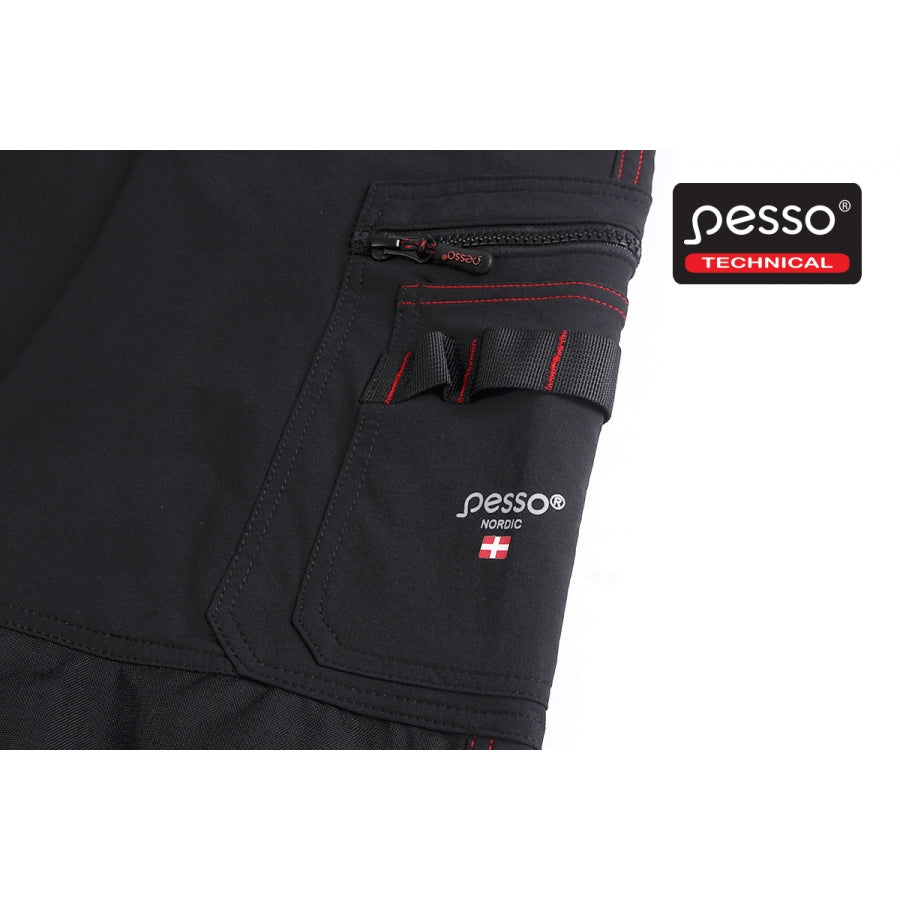 Darbo kelnės Pesso iš tvirto ir tampraus STRETCH audinio Pesso Mercury, juodos | KD145B
