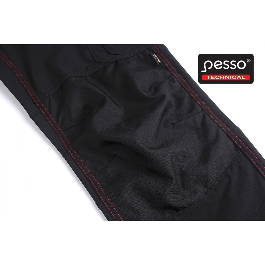 Darbo kelnės Pesso iš tvirto ir tampraus STRETCH audinio Pesso Mercury, juodos | KD145B
