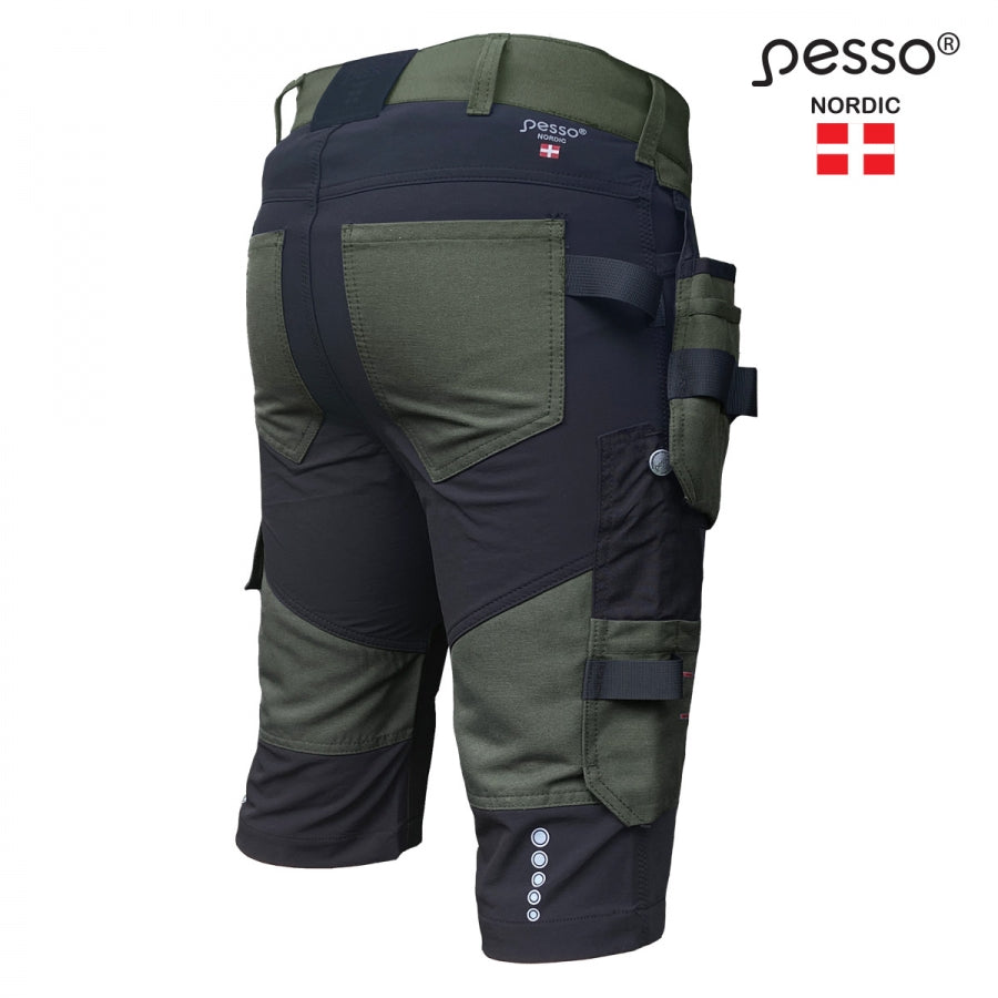 Darbo šortai PESSO TITAN Flexpro | Žalios spalvos