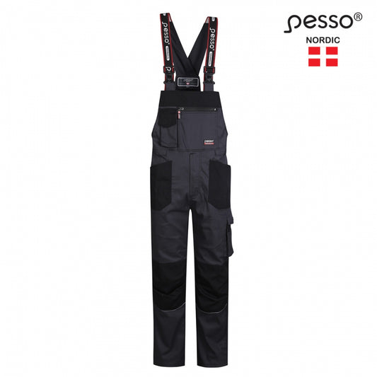 Elastingas puskombinezonis PESSO STRETCH TWILL, pilkos spalvos