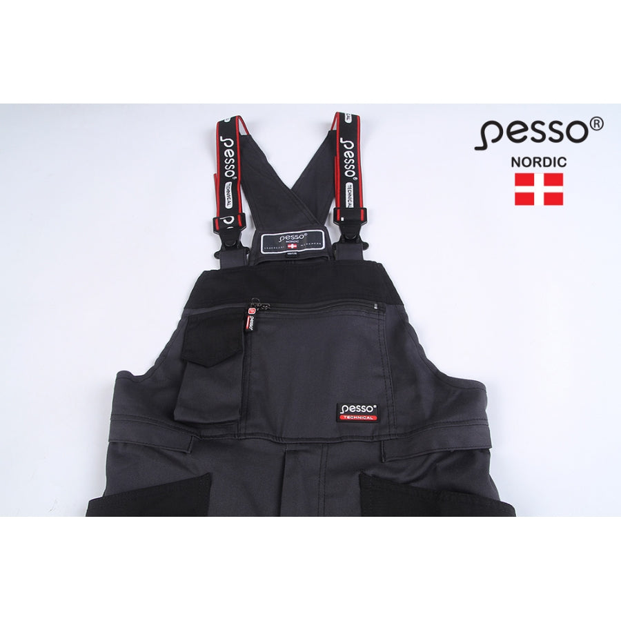 Elastingas puskombinezonis PESSO STRETCH TWILL, pilkos spalvos