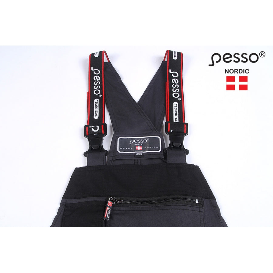 Elastingas puskombinezonis PESSO STRETCH TWILL, pilkos spalvos