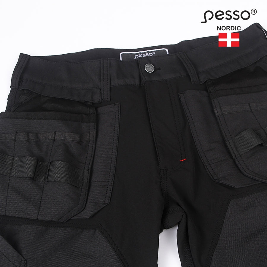 Darbo šortai Pesso TITAN Flexpro 125, juoda spalva