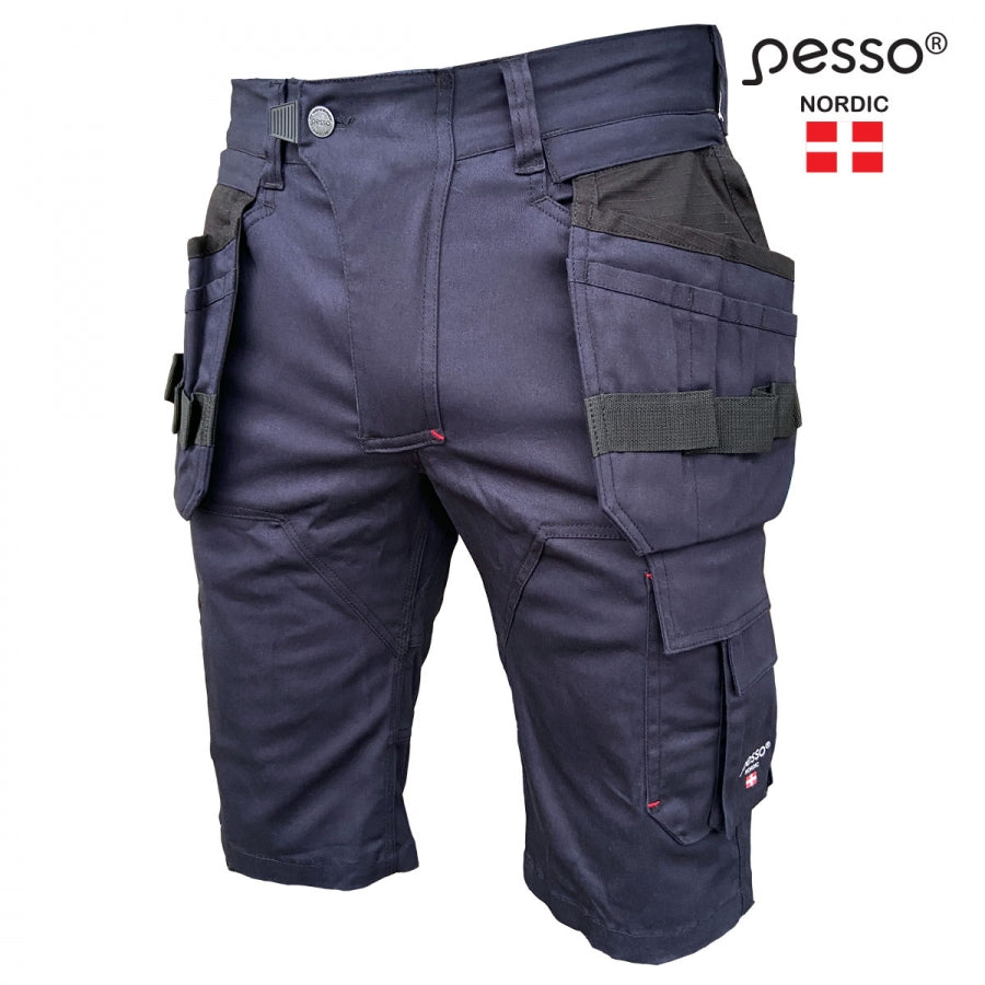 Darbo šortai PESSO Twill Stretch 215, mėlynos spalvos