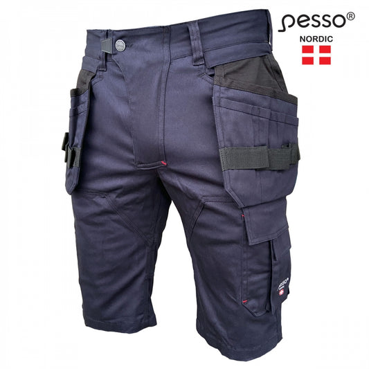 Darbo šortai PESSO Twill Stretch 215, mėlynos spalvos