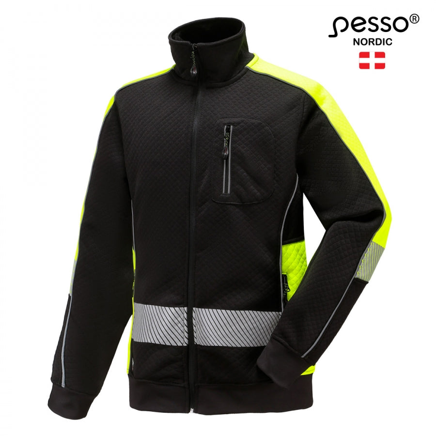 Ribstop Fleece audinio džemperis. Itin aukštos kokybės audiniai neblunka, nesitraukia, nesiburbuluoja.  Savybės: Užsegamas užtrauktuku. Kišenės: Dvi šoninės kišenės. Segmentuotos šviesą atspidinčios juostos. Elastanu sustiprintas juosmuo ir rankogaliai.