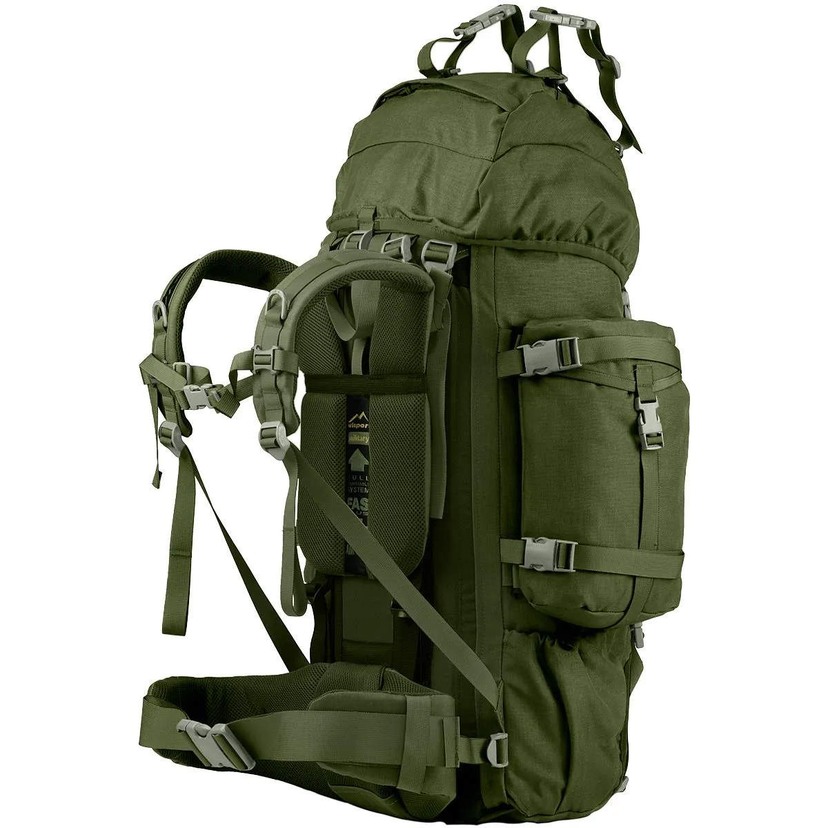 Profesionali Taktinė kuprinė WISPORT REINDEER 55 (CORDURA, 55 L, Olive Green)
