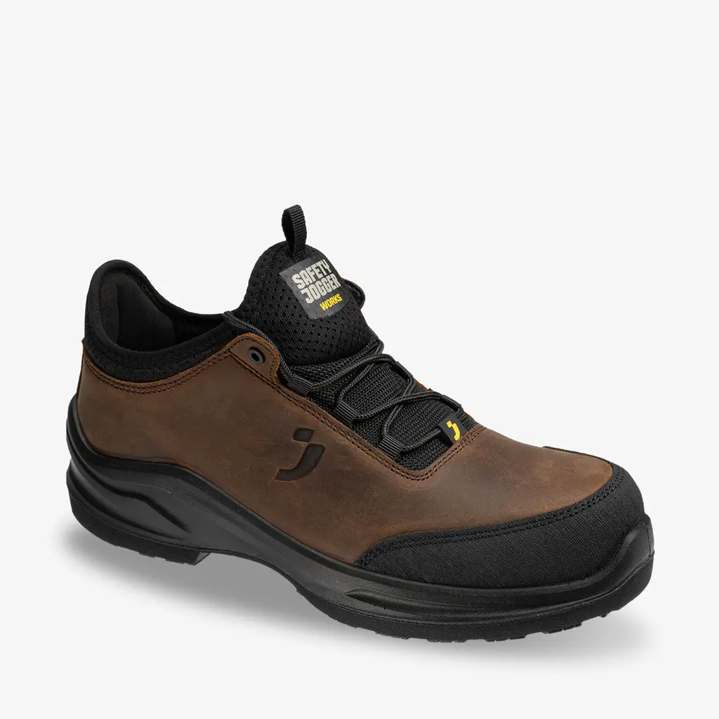 Itin patogūs ir pralaidūs orui darbo batai MODULO LEATHER S3S LOW, ruda spalva