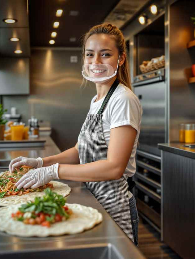 higienine apsaugine veido kauke darbui su maistu DUDU.LT darbo aprangos parduotuve