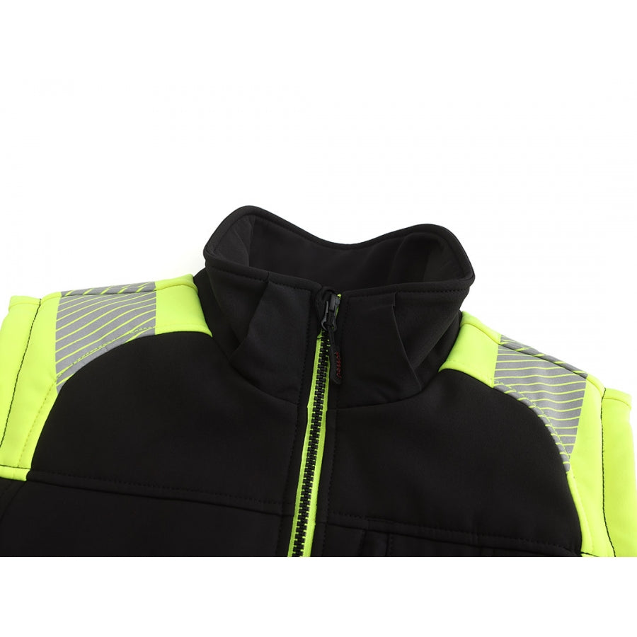 Softshell liemenė Pesso VESTA, juoda/ryškaus matomumo geltona