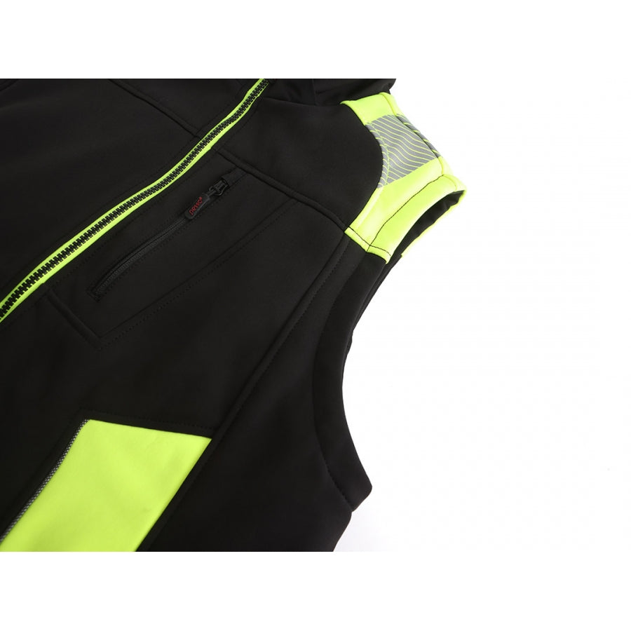 Softshell liemenė Pesso VESTA, juoda/ryškaus matomumo geltona