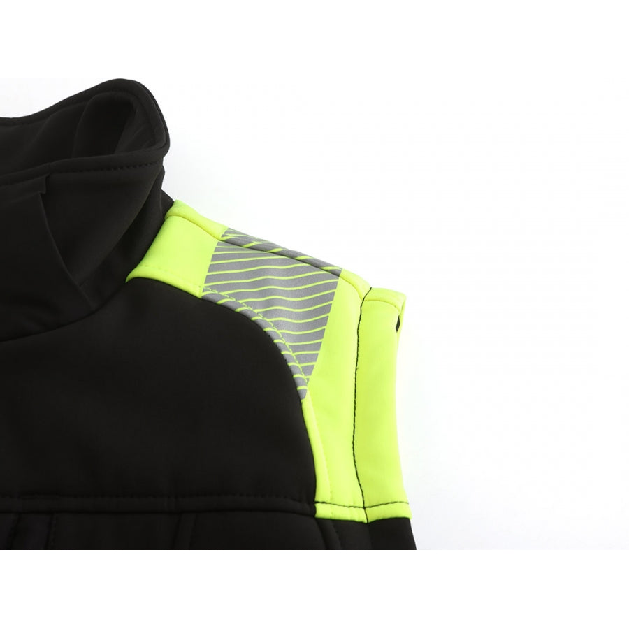 Softshell liemenė Pesso VESTA, juoda/ryškaus matomumo geltona