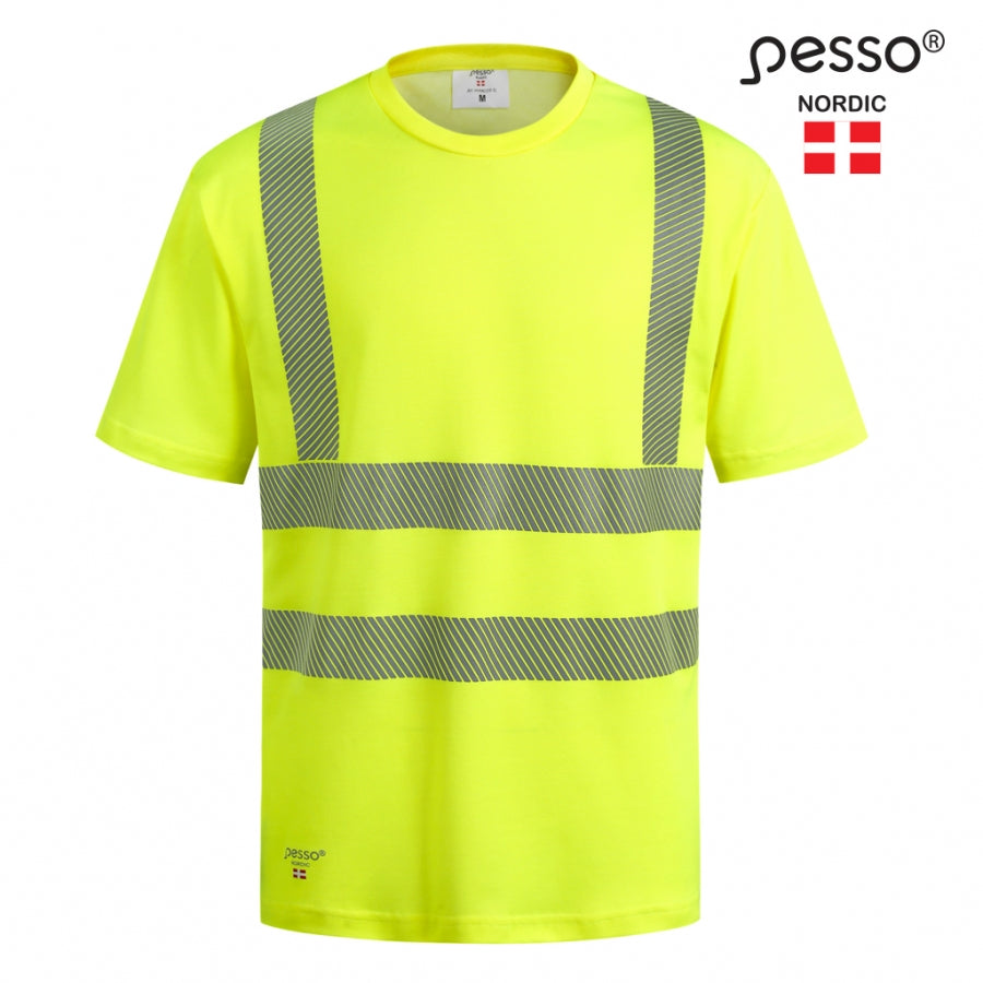 Marškinėliai Pesso HI-VIS HVMCOT, geltoni