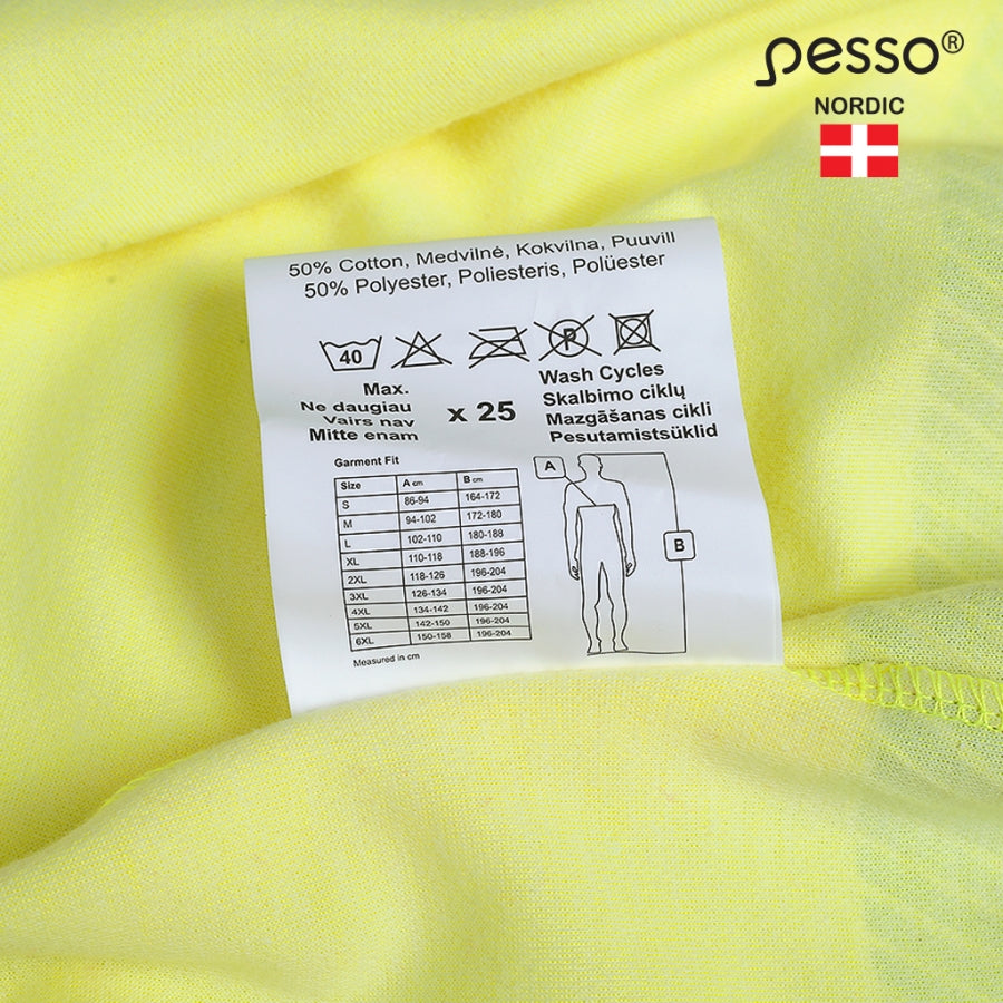 Marškinėliai Pesso HI-VIS HVMCOT, geltoni
