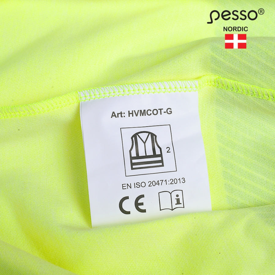 Marškinėliai Pesso HI-VIS HVMCOT, geltoni