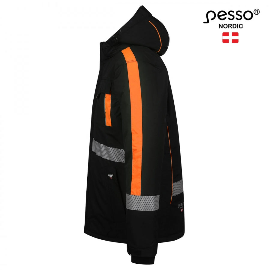 Šilta neperšlampanti striukė Pesso Nova, oranžinės detalės