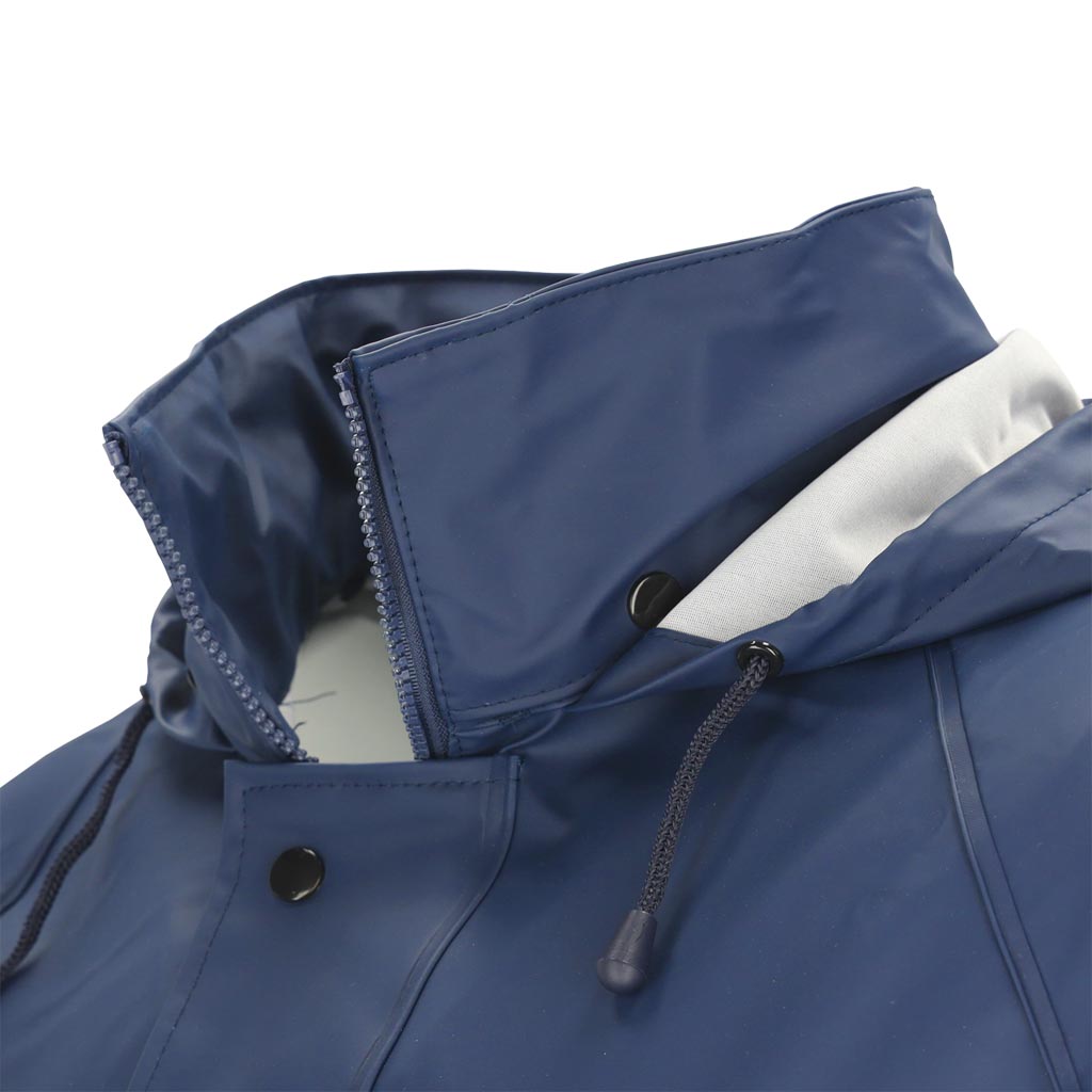 Aukštos kokybės lietpaltis PU/PVC NAVY