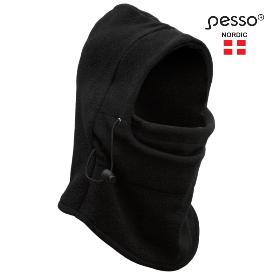 Galvos apdangalas itin šaltam orui, pagamintas iš šilto poliesterio fleece'o – lengvas, gerai sulaiko šilumą, išgarina drėgmę ir išlieka šiltas net sušlapęs. Elastingos virvutės dėka lengvai pritaikomas prie veido. Prailgintas, kad patikimai uždengtų kaklą ir pečius. 