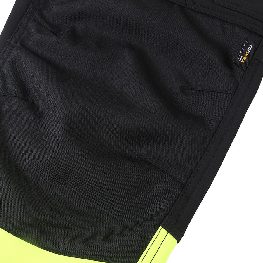 Softshell darbo kelnės PESSO MERCURY_G, juodos su ryškiomis detalėmis