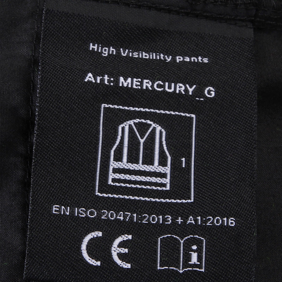 Softshell darbo kelnės PESSO MERCURY_G, juodos su ryškiomis detalėmis