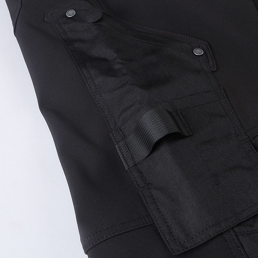 Softshell darbo kelnės PESSO MERCURY_G, juodos su ryškiomis detalėmis