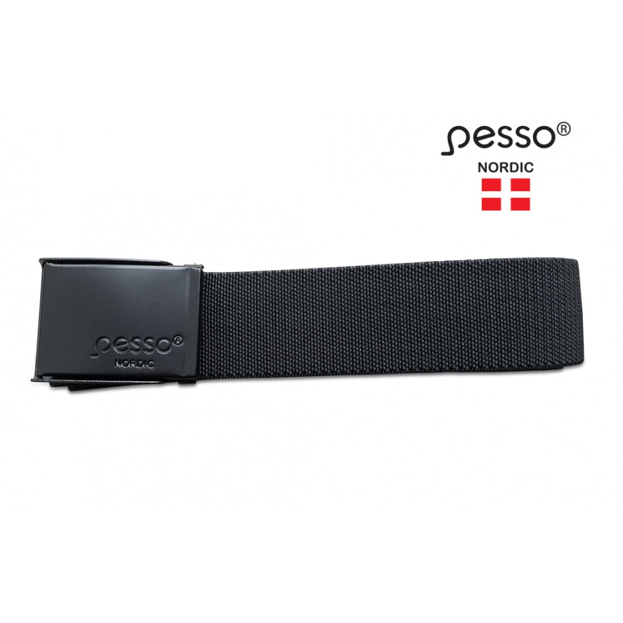 Tamprus tekstilinis diržas PESSO 120, juodos spalvos