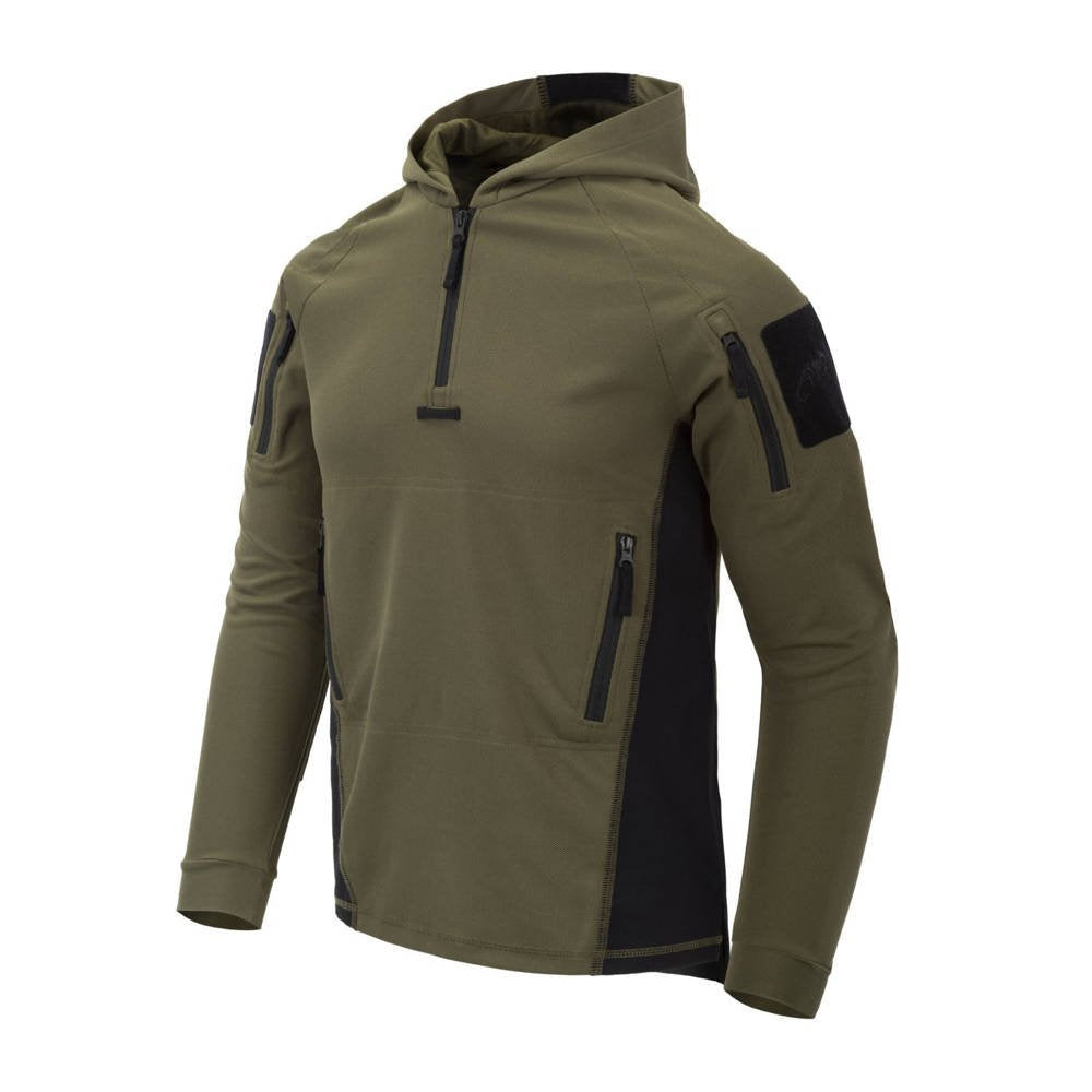 Kokybiškas taktinis džemperis Helikon RANGE HOODIE, žalios spalvos