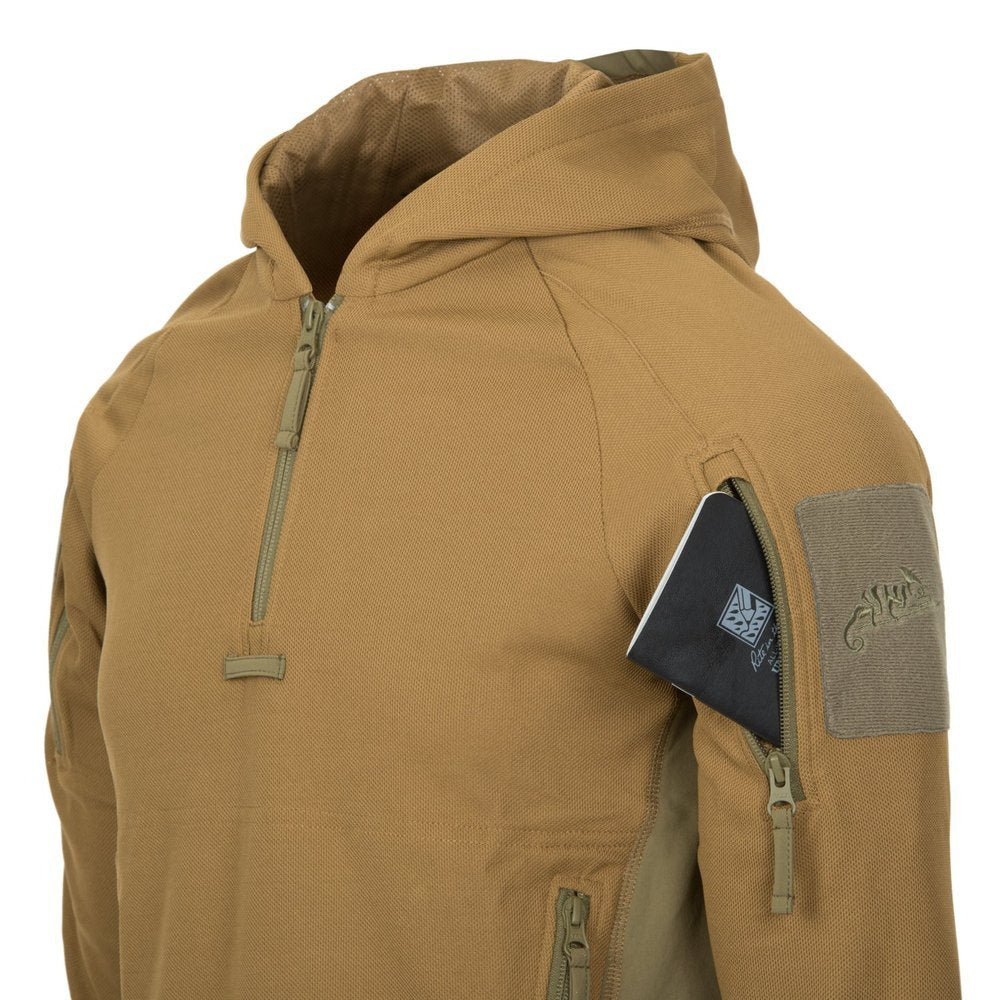 Kokybiškas taktinis džemperis Helikon RANGE HOODIE, žalios spalvos