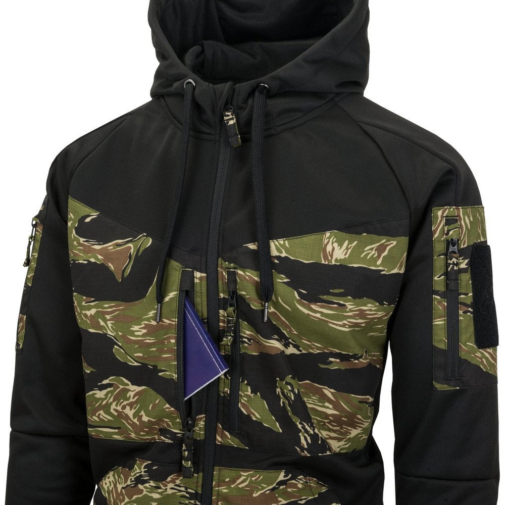 Kokybiškas taktinis džemperis Helikon ROGUE HOODIE, juodos spalvos