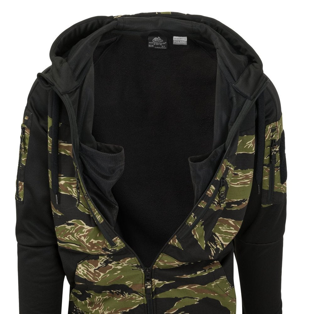 Kokybiškas taktinis džemperis Helikon ROGUE HOODIE, juodos spalvos