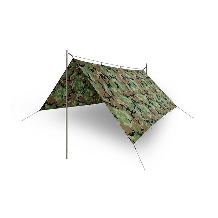 Maskuojančios spalvos tentas-pastogė Helikon-Tex Supertarp Shelter Cape – 3x3 m – Woodland