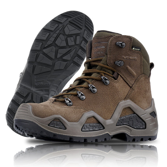 Aukštos kokybės Taktiniai batai LOWA Z-6N GTX C – Gore-Tex, Cordura, Tamsiai rudi