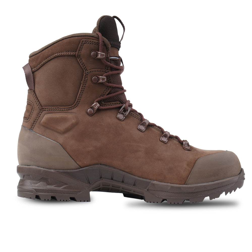 Aukštos kokybės Taktiniai batai LOWA Breacher GTX N MID – Gore-Tex, Vibram, Cordura, Tamsiai rudi